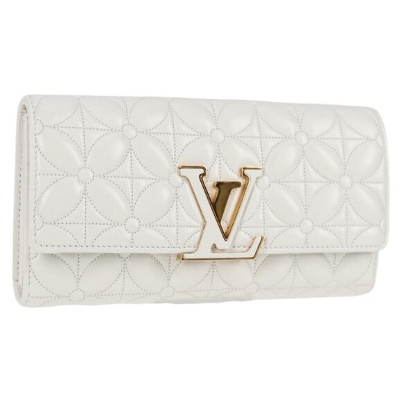 LOUIS VUITTON Flower Portefeuille Capsine Wallet White M11417 LV Auth ac3766SAM - Picture 1 of 16